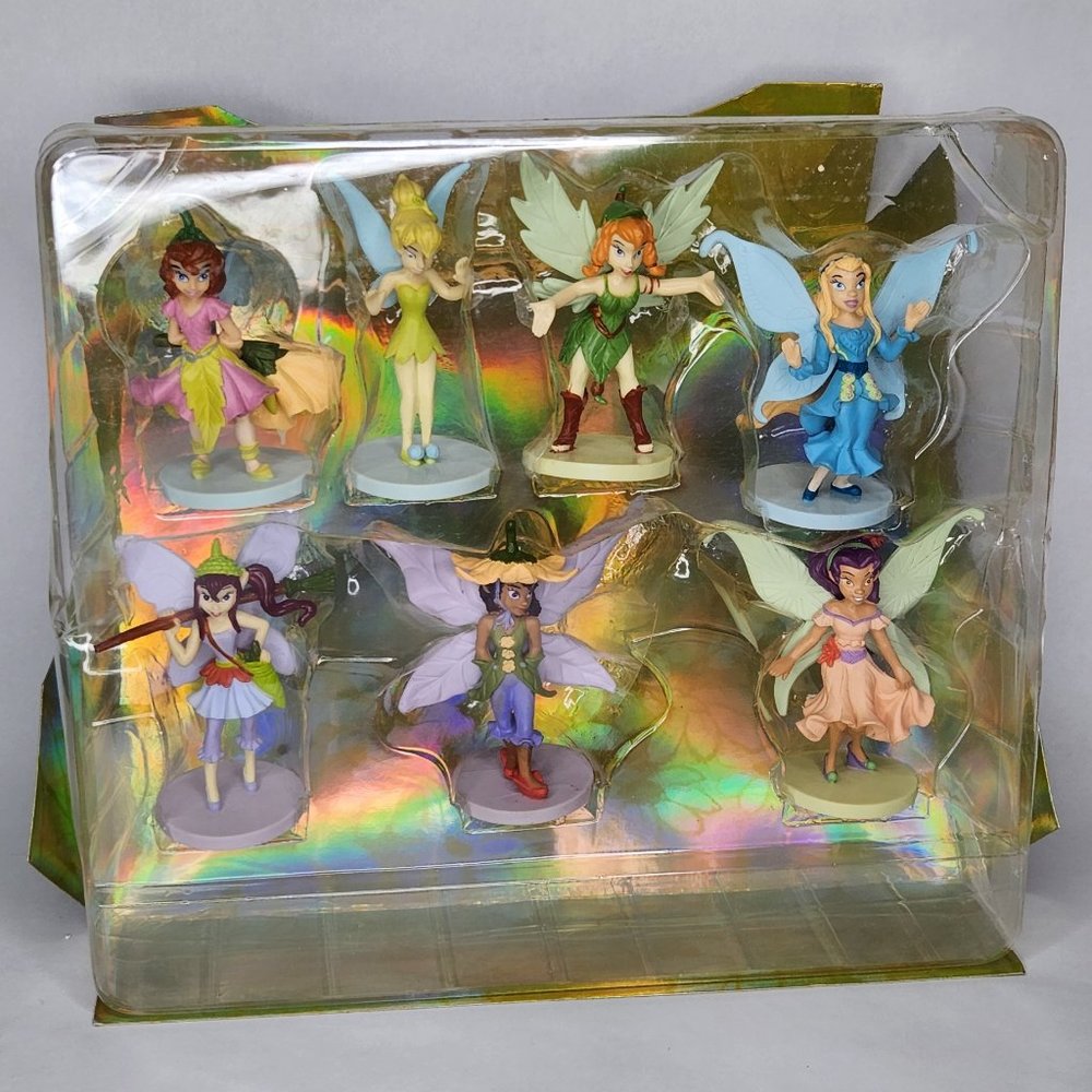 Disney Fairies Figurine Playset of 7 Rare Disney Parks Cake Toppers PVC - no box